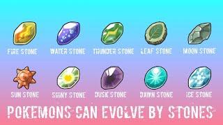 Pokémon That Evolve By Evolutionary Stone (Animated 3D Regular Sprites)