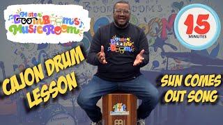 How to Play Cajon Drum for Kids Beginners (Sun Comes Out) Mister Boom Boom | Music Class for Kids