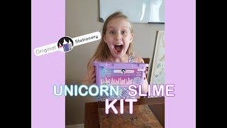 Opening Original Stationary Unicorn Slime Kit Slime Making