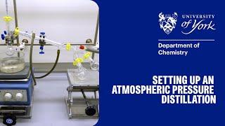 Setting up an atmospheric pressure distillation