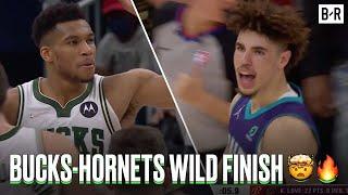 LaMelo Ball And Giannis Antetokounmpo Trade Clutch Buckets In WILD Ending To Bucks-Hornets