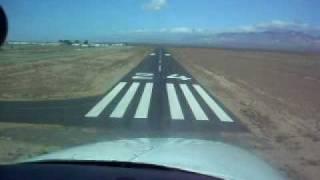 Beechcraft Duchess Right Crosswind Landing California City Rwy24