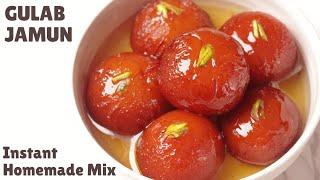 Instant Gulab Jamun With Homemade Premix - DON'T BUY PREMIX ANYMORE | गुलाब जामुन बनायेें आसानी से