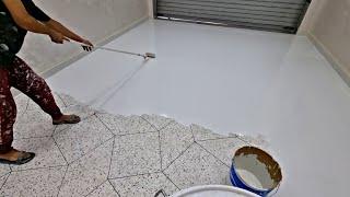 كيفية تطبيق الإيبوكسي على أرضية صلبة بأسهل طريقة( EPOXY) epoxydur. résine .