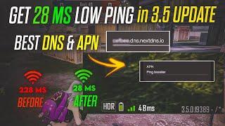 20 MS Low Ping In Bgmi | HIGH PING PROBLEM FIX IN BGMI | Best Gaming Dns & APN Setting BGMI 2024