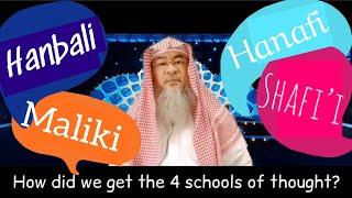 How did we get the 4 schools of thought & why did the four imams differ in opinion? Assimalhakeem