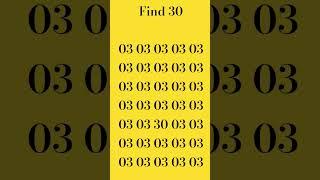 find 30 #maths #puzzle #quiz #gk #facts #iqtest #riddles  #braintest #bujho #paheliking #ytshorts