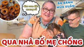 Qua Nhà Bố Mẹ Chồng Phần Lan Ăn Bánh Mùa Xuân. Gần Nhà Nội Quá Là Sướng - Thúy Jyri Family Phần Lan
