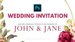 How to Use Adobe Photoshop (Part 2) Design a Wedding Invitation Yourself – Graphic Design Tutorial