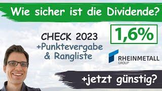 Rheinmetall Aktienanalyse 2023: Wie sicher ist die Dividende? (+günstig bewertet?)