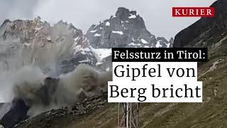 Massiver Felssturz: Tiroler Berggipfel bricht