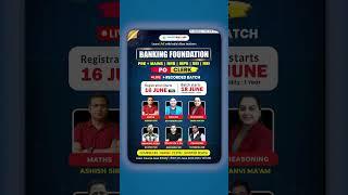 New Banking Foundation Batch | IBPS | SBI | RRB PO Clerk Full Preparation by Ashish Sir #shorts #sbi