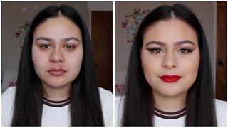 Classic Winged Liner & Red Lip 