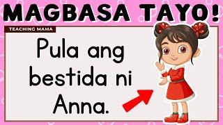 MAGBASA TAYO! | PAGSASANAY SA PAGBASA NG TAGALOG | UNANG HAKBANG SA PAGBASA | TEACHING MAMA