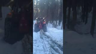 Igland winch and self release snatch bloc #logging #valtra #igland #forestry #snow #tractor