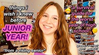 things i wish i knew before JUNIOR YEAR!! // a survival guide for the worst year of high school