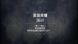 黑猫网赚36计第34计：经典全自动淘宝客赚钱项目