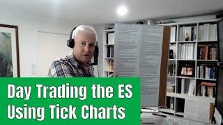 Scalping and Day trading the ES using Tick charts. Session one