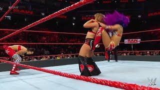 WWE RAW DEC 24 2018... SASHA BANKS, BAYLEY & EMBER MOON VS MICKIE JAMES, ALICIA FOX & DANA BROKE ..