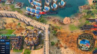 Age Of Empires 4 | House of Lancaster Destroys English with Dual Front Assault!