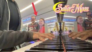 I played Moonlight Densetsu (Sailor Moon) on public piano at the LAX airport