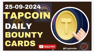 Tap Coin Daily Bounty 25 September | Tap Coin Daily Combo Today