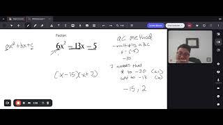 Factoring Quadratics with the AC Method
