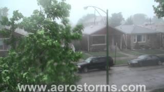 Severe Storm Slams Chicago, pool flies down street July 11 2011