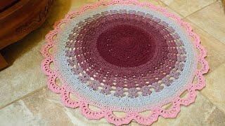 How to Crochet Easy Round Rug Tutorial