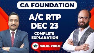 Accounts RTP June 2024 | CA Foundation Accounts RTP June 2024 (All Questions) | ICAI RTPs June 2024