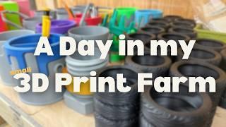 A Day in My 3D Print Farm: Bambu PETG-HF, Shipping Etsy Orders, Filament Delivery & Power Woes!