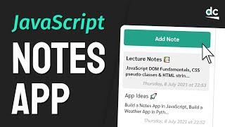 Build a Notes App with JavaScript & Local Storage (No Frameworks)