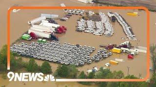 Raw aerial footage shows the destruction in Asheville and parts of western North Carolina