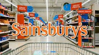  UK Supermarket Shopping Walk - Sainsbury's │英國超市價格換算 (美英港日)│ Winnersh, Wokingham [4K]