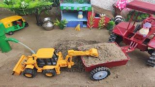 JCB Losing Mud swaraj Truck and mini     tractor jcd khudai | science project @keep villa