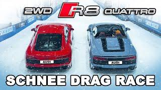 So schlecht ist Hinterradantrieb wirklich! Audi R8 RWD vs. Audi R8 Spyder V10 Quattro | DRAG RACE