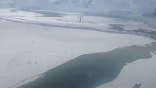 Landing on Skardu Airport , snowfall season