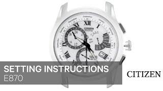 Citizen Watch Setting Instruction — E870