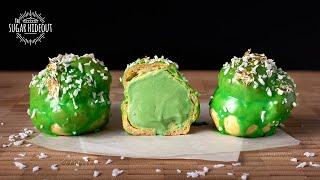 Pandan Coconut Cream Puffs