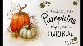 Watercolor Pumpkin Tutorial