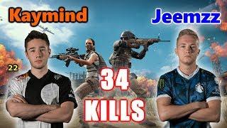 Kaymind & Team Liquid Jeemzz - 34 KILLS - DUO vs SQUADS - PUBG