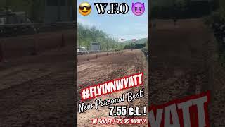 9yr old on Hybrid CR125 runs 80mph destroys Z400 !!!