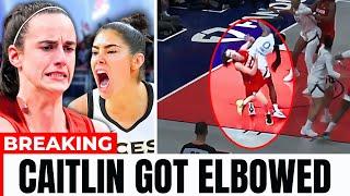 Caitlin Got Hit And Here Is What Happened Next | Indiana Fever vs Las Vegas Aces Highlights #wnba