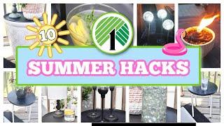 *10* DIY Summer Hacks EVERYONE Should Know | Dollar Tree Outdoor Patio & Solar Light Hacks