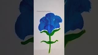 Wow Art One stroke flower painting acrylic! 🫶 #shorts #acrylic #flowerpainting #onestrokeflowers