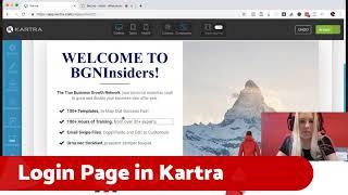 How to Create a Membership Login Page on Kartra