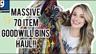 MASSIVE 70 Item Houston Goodwill Outlet + Regular Store Thrift Haul to Resell on Poshmark $$