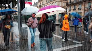 Walking in the Morning Fresh Rain Walk Bordeaux 4k France | SEP 2024 | ASMR Rain sounds for sleeping