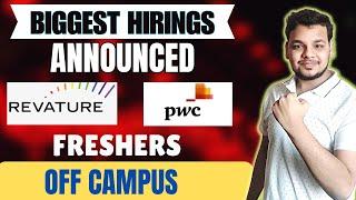 Revature Biggest Hiring Announced | OFF Campus Drives | PWC , ZS , Wipro | 2025, 2024 Batch Hiring