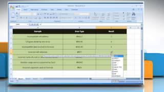 How to use the ERROR.TYPE function in Excel :Tutorial